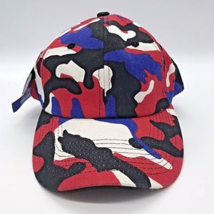 Camo‎ Sport brand Red White Blue Camouflage Baseball Cap Twill Strapback Hat USA